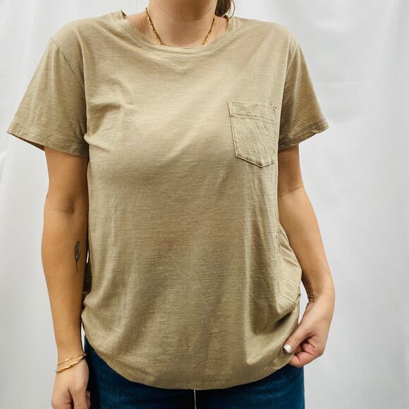 Icebreaker L Merino Wool Tan Crewneck tee - Picture 2 of 6